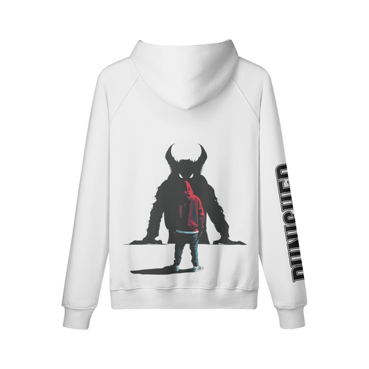 Stare Down White Fleece Hoodie