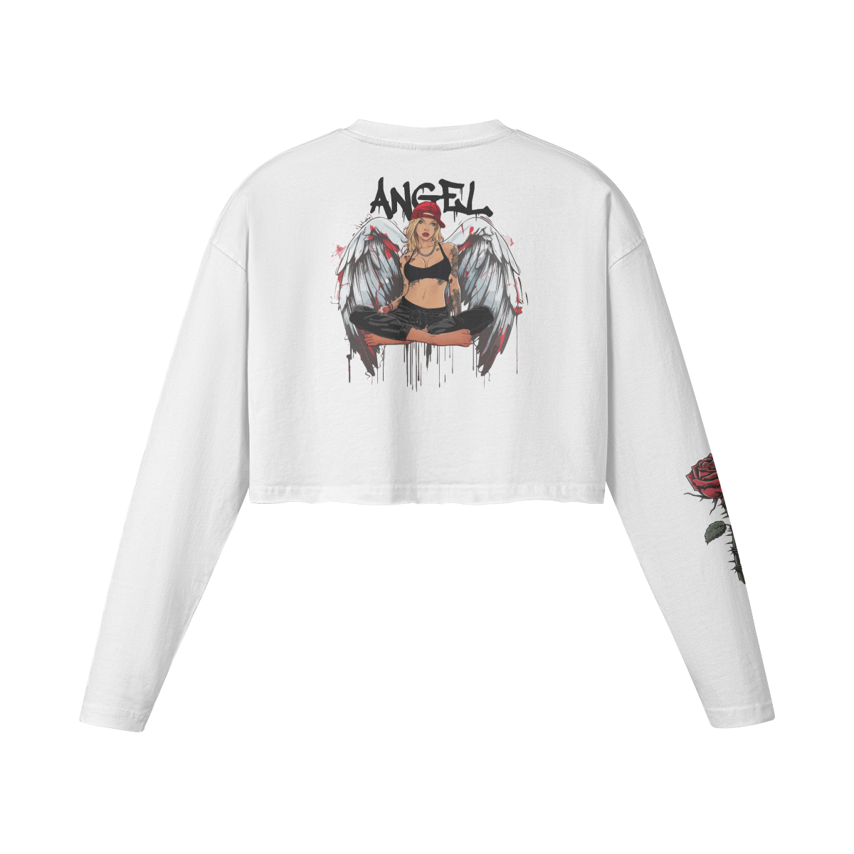 Angel Long Sleeve Crop Top